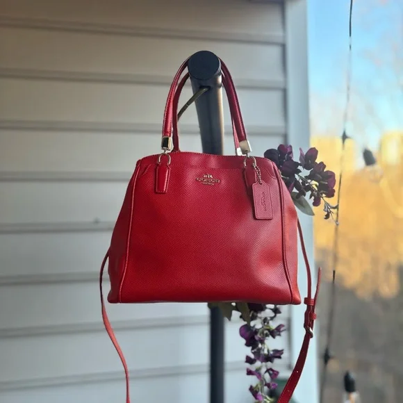 COACH Minetta Medium Satchel | Cardinal Red | Red Hangtag | F34663 | Like-New | - Picture 2 of 12